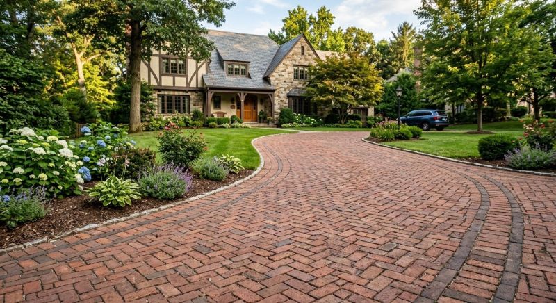 Brick Driveway Installation in Framingham, MA