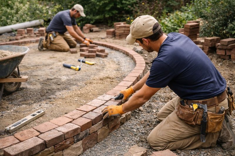 Brick Hardscape Installation in Providence, RI