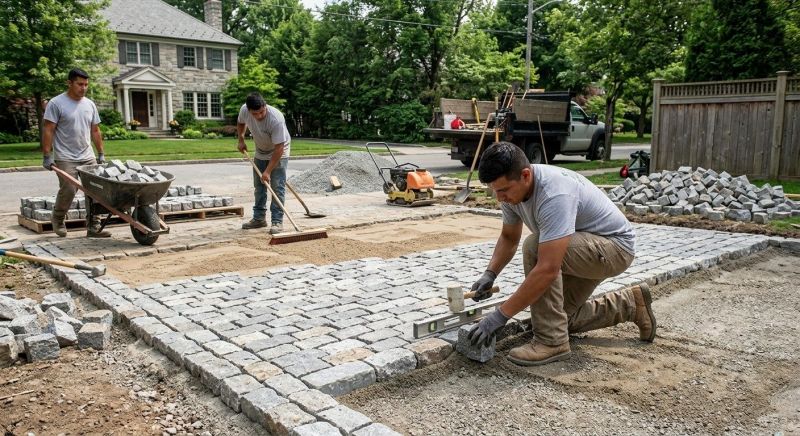Limestone Pavers Installation in Norwalk, CT