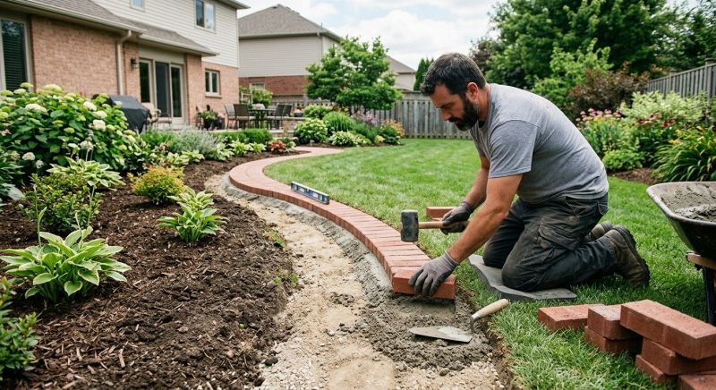 Stone Edging Installation in Boston, MA