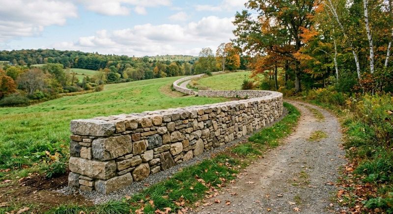 Stone Wall Replacement in West Hartford, CT
