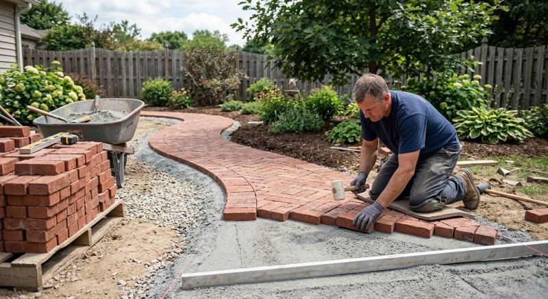 Brick Hardscape Installation in Danbury, CT