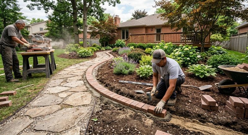 Brick Hardscaping Installation in West Hartford, CT
