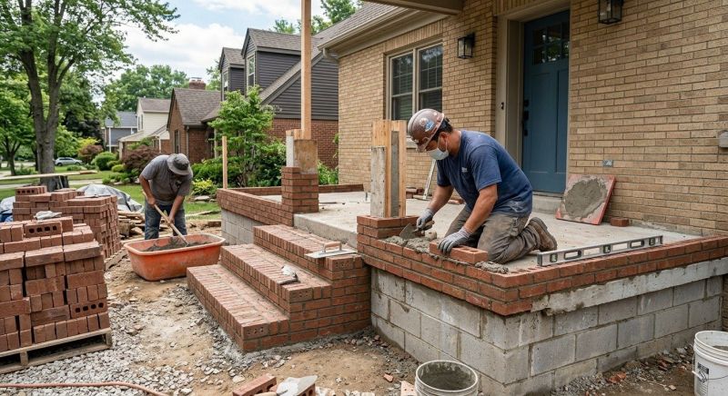 Brick Porch Installation in Stamford, CT