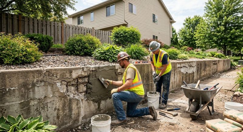 Brick Retaining Wall Repair in Cleveland, OH