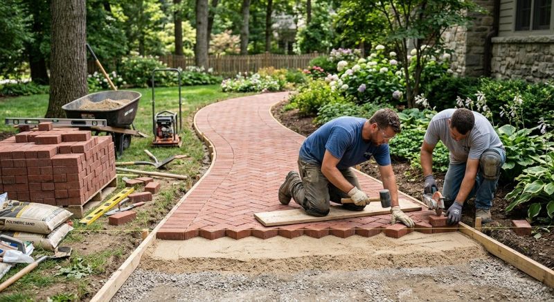 Brick Walkway Installation in Stamford, CT
