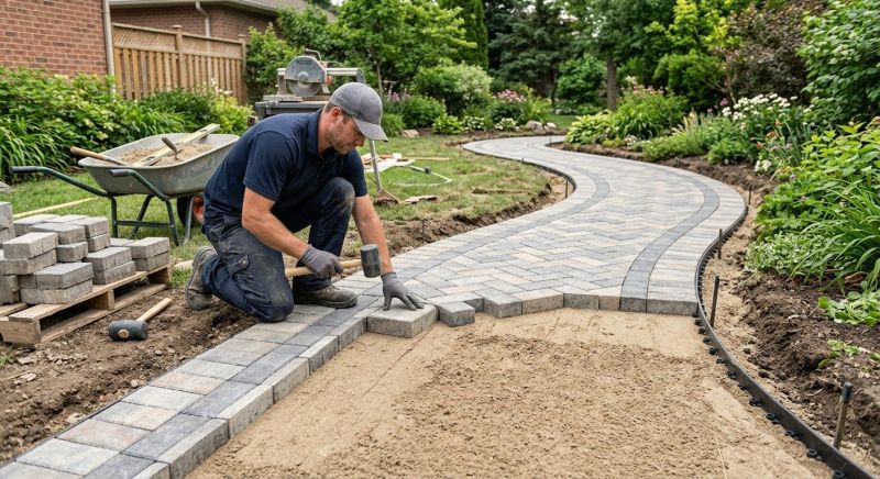 Garden Pavers Installation in Boston, MA