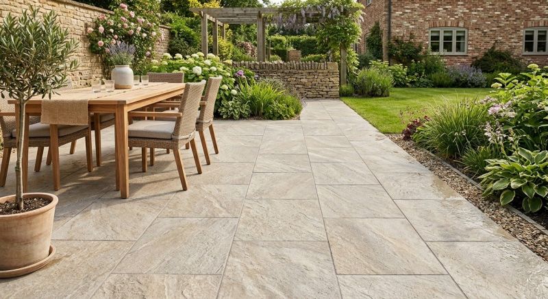 Limestone Patio Installation in Fairfield County, CT