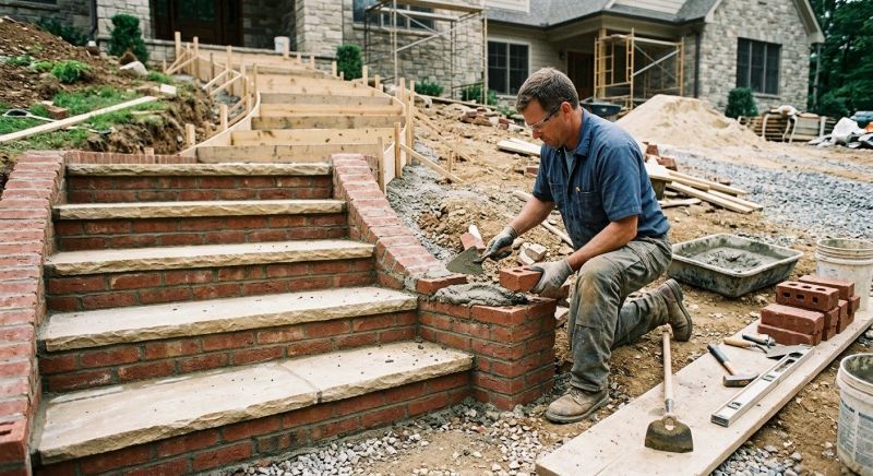 Masonry Steps Installation in Fairfield County, CT